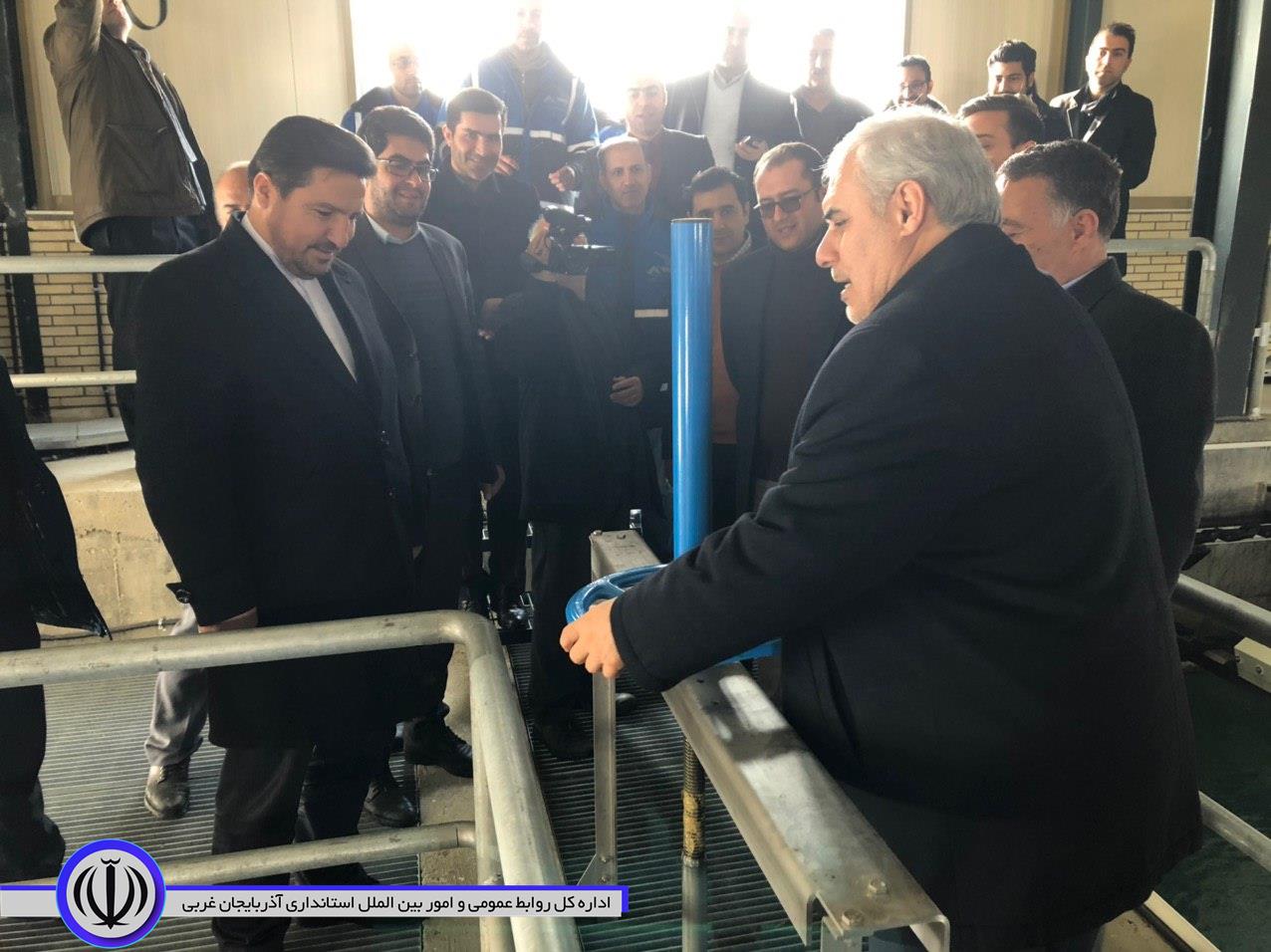بهره برداری آزمایشی ازتصیفه خانه اب شهرستان سلماس