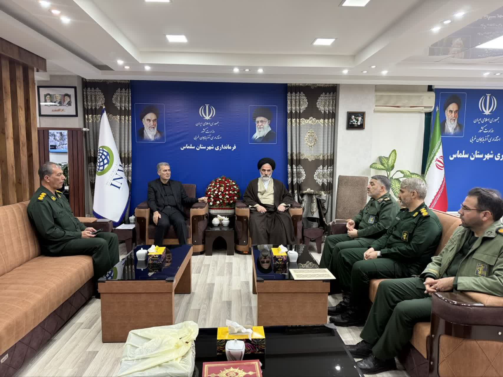امام جمعه و فرمانده سپاه سلماس با فرماندار جانباز دیدار کردند