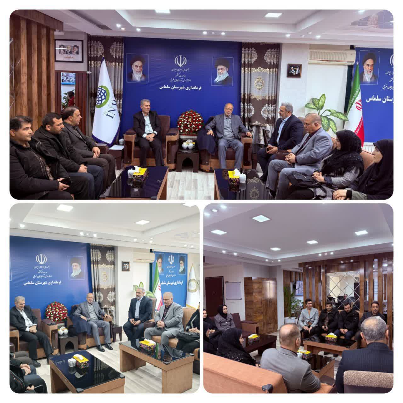 دیدار مسئولان شبکه بهداشت و درمان سلماس با فرماندار به مناسبت روز جانباز