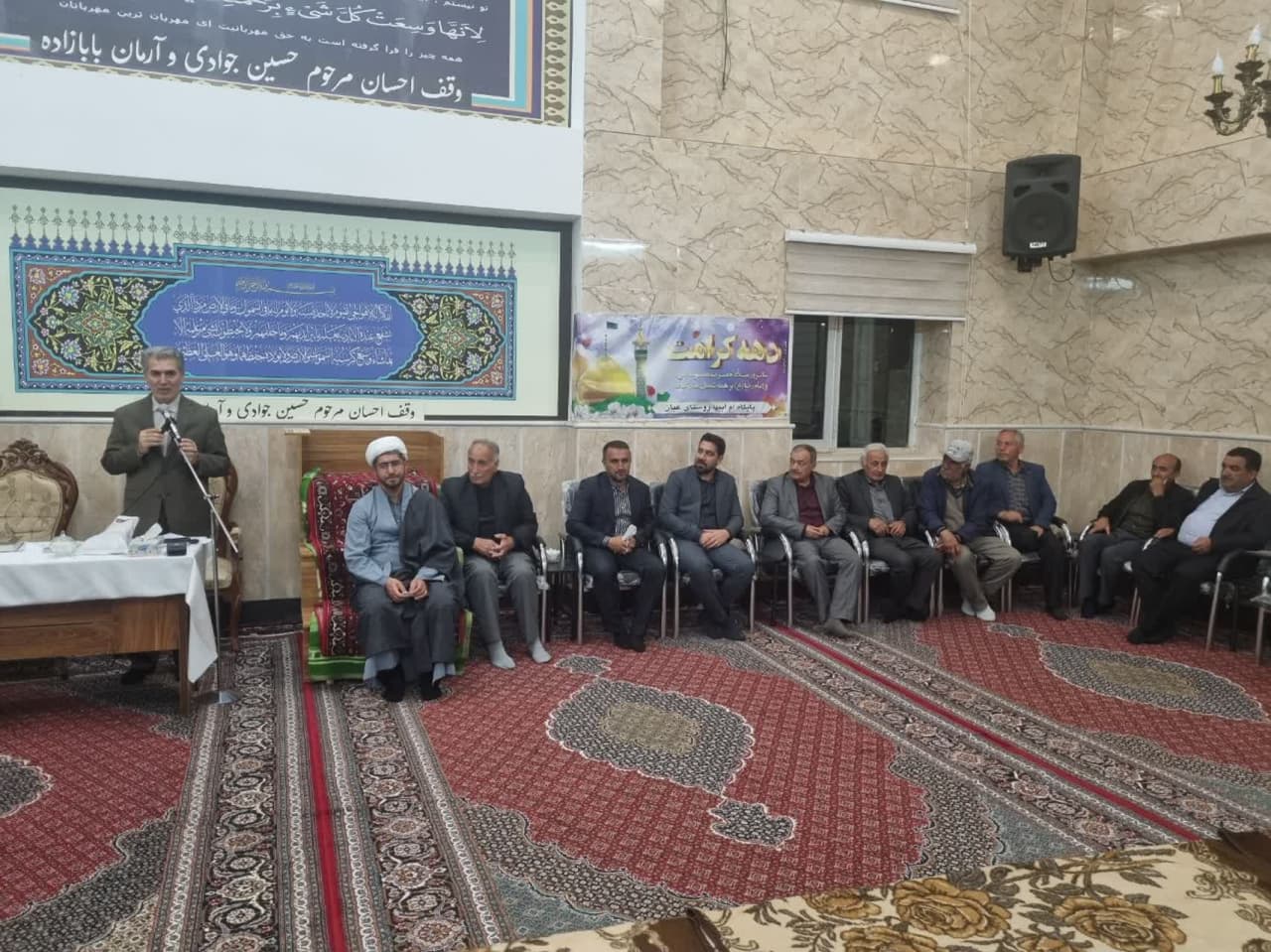 حضور فرماندار و بخشدار مرکزی در روستای عیان به مناسبت میلاد امام رضا (ع)