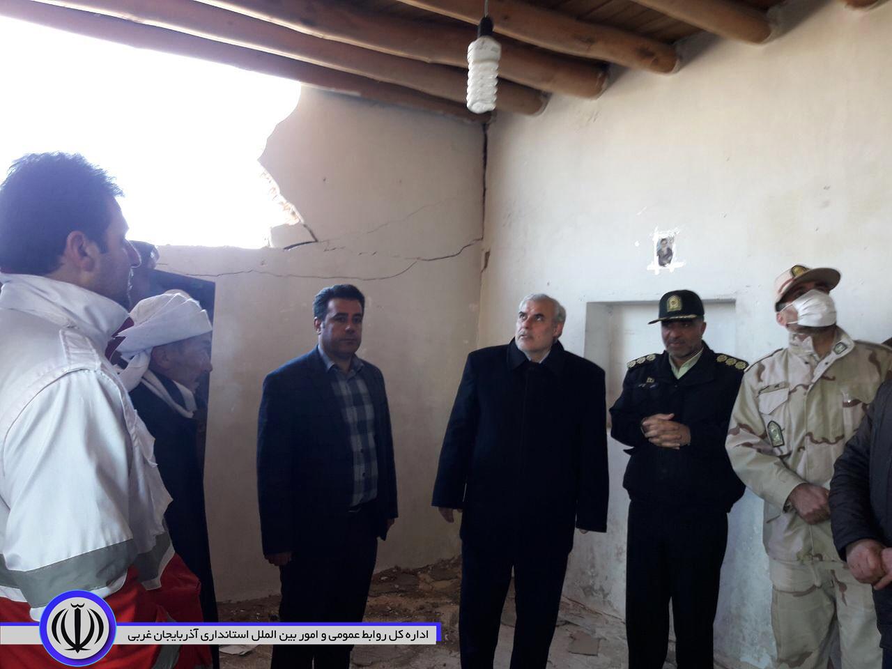 بازدید فرماندار سلماس از روستاهای زلزله زده بخش کوهسار