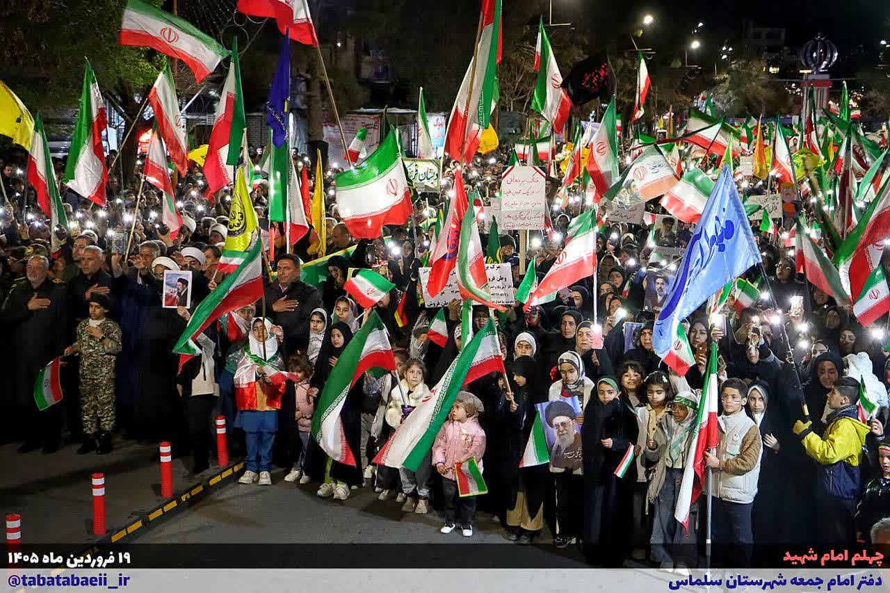 هم‌نوایی وحدت و مقاومت در سلماس؛ وداع باشکوه با شهید اهل‌سنت همزمان با اربعین رهبر شهید امت