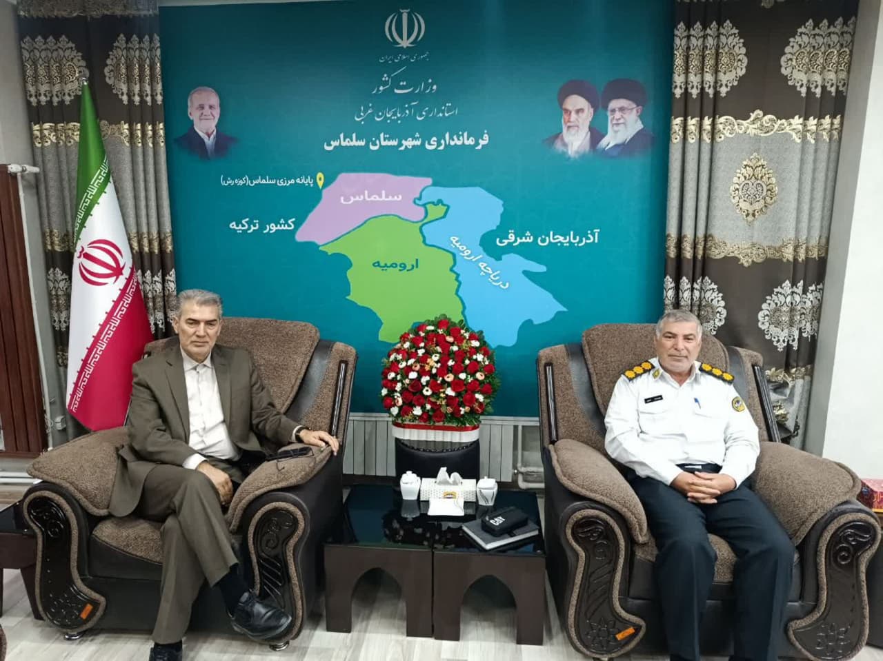 دیدار رئیس پلیس راه سلماس با فرماندار