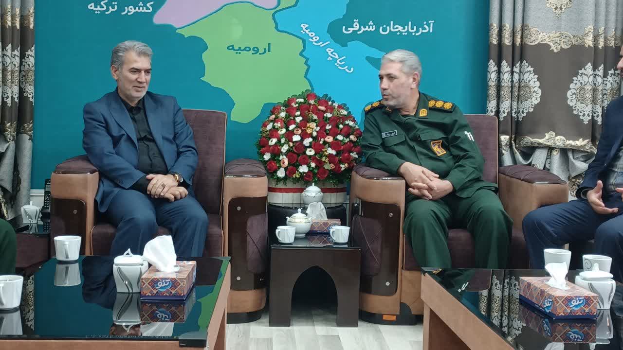 🔹 دیدار فرمانده ناحیه مقاومت بسیج سپاه استان با فرماندار سلماس