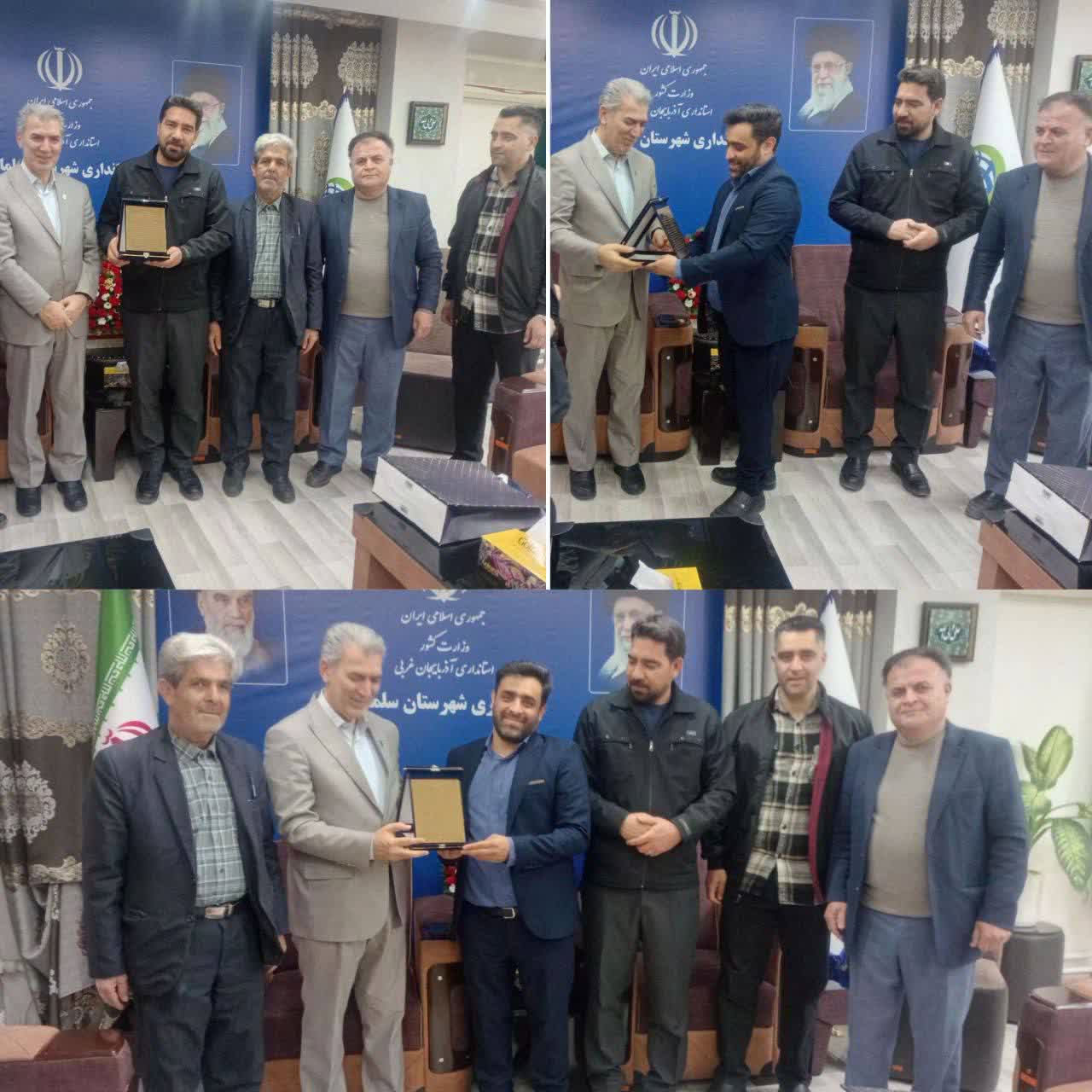 دیدار و تقدیر اعضای شورای اسلامی مغانجوق از فرماندار و بخشدار مرکزی سلماس