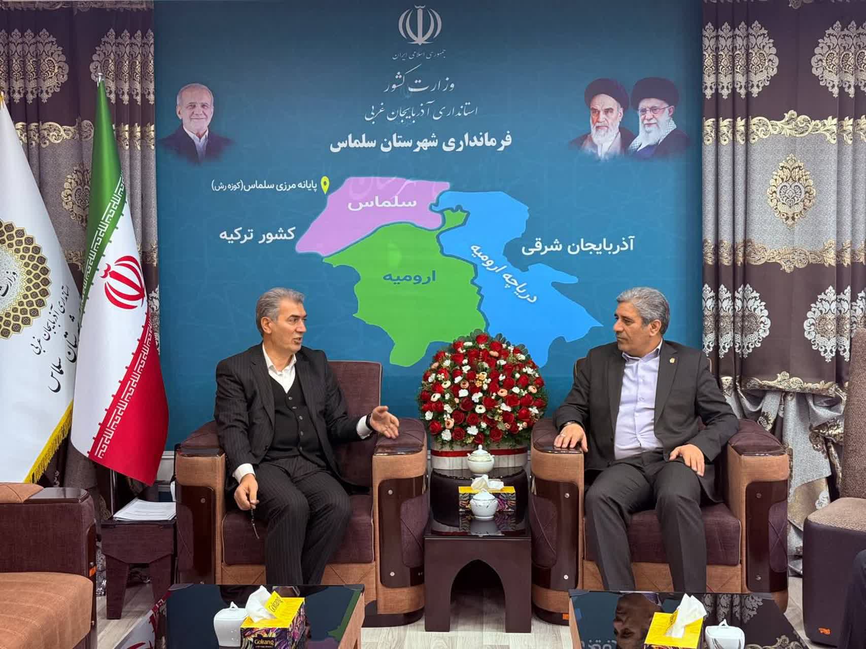 دیدار مدیر عامل بانک سپه استان با فرماندار شهرستان سلماس