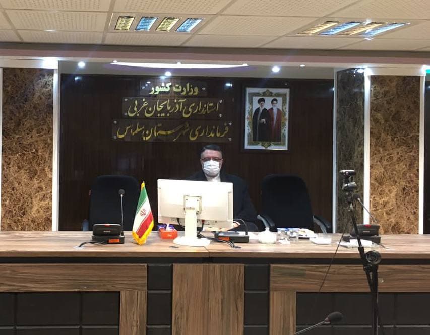 جلسه ستاد استانی مدیریت بیماری کرونا در فرمانداری سلماس