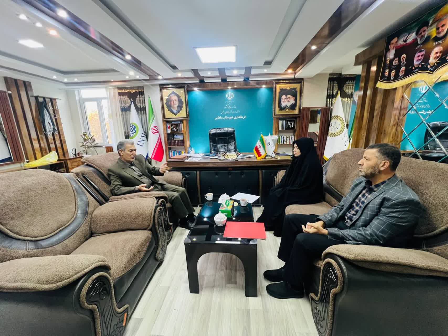 دیدار رئیس بهزیستی با فرماندار سلماس با محوریت خدمات حمایتی