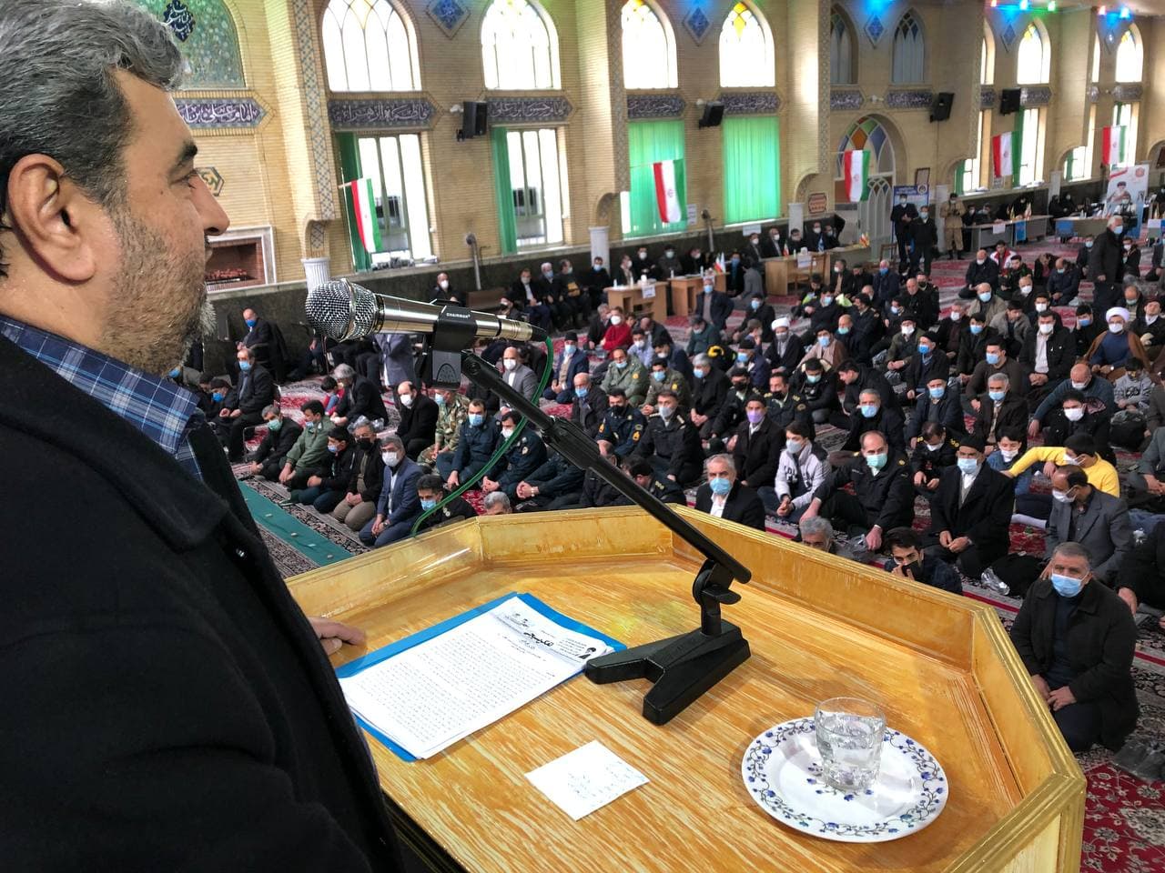 سخنرانی و ارایه گزارش برنامه های گرامیداشت دهه فجر انقلاب اسلامی توسط ‘کاظم غنی زاده’ سرپرست فرمانداری شهرستان سلماس